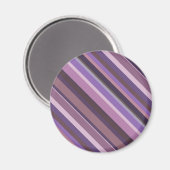 Mauve diagonale strepen magneet (Voorkant / Achterkant)