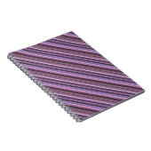 Mauve diagonale strepen notitieboek (Rechterzijde)