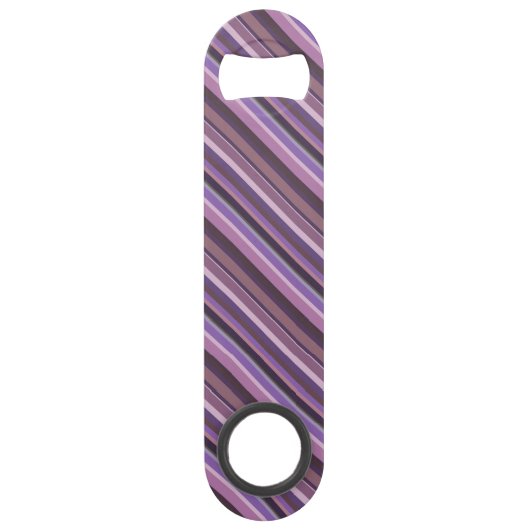 Mauve diagonale strepen speed flessenopener (Voorkant)
