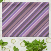 Mauve diagonale strepen theedoek (Gevouwen)