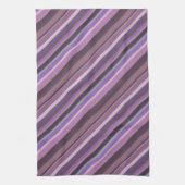 Mauve diagonale strepen theedoek (Verticaal)