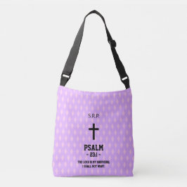 Mauve Diamonds Pattern Bible Verse Christelijk Crossbody Tas