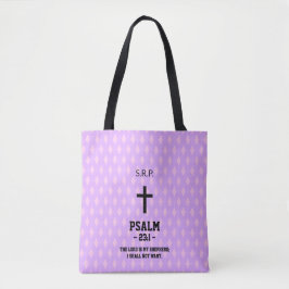 Mauve Diamonds Pattern Bible Verse Christelijk Tote Bag