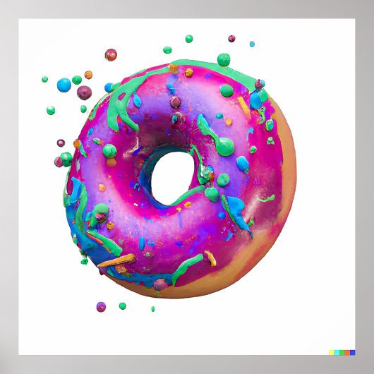 "Mauve Donut Delight" Printable Art Poster (Voorkant)