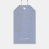 Mauve Dusty Blue Flowers Elegant Bedankt Cadeaulabel (Achterkant)