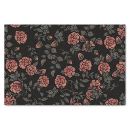 Mauve Dusty Floral Pattern Flowers Tissuepapier