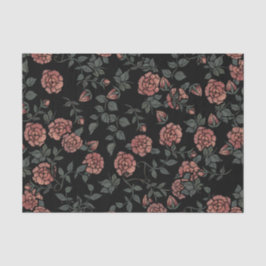 Mauve Dusty Floral Pattern Flowers Tissuepapier