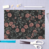 Mauve Dusty Floral Pattern Flowers Tissuepapier (Craft)