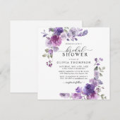 Mauve Dusty Lila Paars Floral Vrijgezellenfeest Kaart (Voorkant / Achterkant)