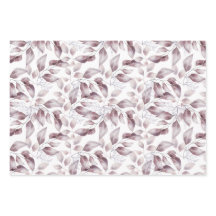 Mauve, Dusty Paars, Blush Pink Flowers Leaves