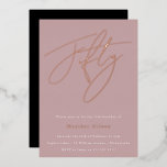 Mauve Dusty Pink 50th Birthday Party Roos Gold Folie Uitnodiging<br><div class="desc">Mauve Dusty Pink 50e verjaardag Roos Gold Foil Uitnodiging Bekijk andere uitnodigingen in onze niche en nestwinkel</div>