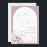 Mauve Dusty Roos Arch Blush Floral Sweet 16 Kaart<br><div class="desc">Mauve Dusty Roos Arch Blush Floral Sweet 16 Uitnodiging Zie passend collectie in Niche en Nest Store</div>