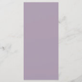 Mauve Eenvoudige Stijl Trouwdiner Menu (Achterkant)