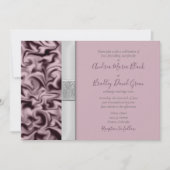  Mauve Eggplant Paars Wedding Kaart (Voorkant)