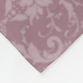 Mauve Elegant Damask - Aangepaste fleece Blanket Deken (Hoek)