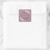 Mauve Elegant Damask Book Sticker (Tas)