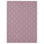 Mauve Elegant Damask, gepersonaliseerd klembord (Achterkant)