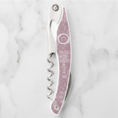 Mauve Elegant Damask Kurkentrekker (Voorkant)