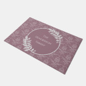 Mauve Elegant Damask Persoonlijke Doormat Deurmat (Schuin)