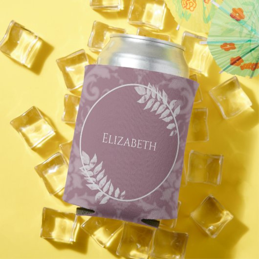 Mauve Elegant Damask Persoonlijke Koelbox Blikjeskoeler (Insitu Zomer)