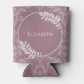 Mauve Elegant Damask Persoonlijke Koelbox Blikjeskoeler (Voorkant)