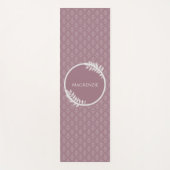 Mauve Elegant Damask Specialized Yoga Mat (Voorkant)