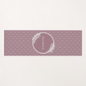 Mauve Elegant Damask Specialized Yoga Mat (Voorkant (horizontaal))