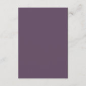Mauve Elegant Goud Script Minimalistische Bruiloft Informatiekaartje (Achterkant)