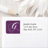 Mauve Elegant Monogram G Retouradres Labels (Insitu)