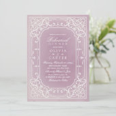 Mauve elegant romantisch  repetitiediner kaart (Staand voorkant)