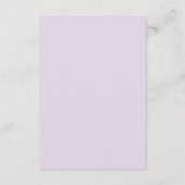 Mauve Elegant Script Minimalistisch Bruiloft RSVP Informatiekaartje (Achterkant)