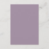 Mauve Elegant Script minimalistisch QR bruiloft RS Informatiekaartje (Achterkant)
