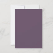 Mauve Elegant Script minimalistisch QR bruiloft RS RSVP Kaartje (Achterkant)