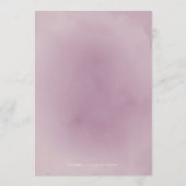 Mauve elegante romantische vintage bruiloft menu (Achterkant)