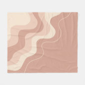 Mauve en beige vloeibare Abstracte Fleece Deken (Voorkant (Horizontaal))