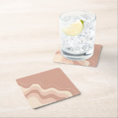 Mauve en beige vloeibare Abstracte Kartonnen Onderzetters (Insitu)