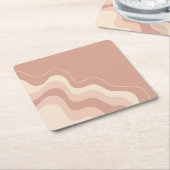 Mauve en beige vloeibare Abstracte Kartonnen Onderzetters (Schuin)