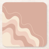 Mauve en beige vloeibare Abstracte Kartonnen Onderzetters (Voorkant)