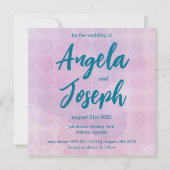 Mauve en Blue Save the Date Card & Envelope (Achterkant)