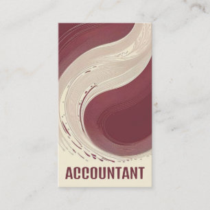 Mauve en Cream Swirl Elegance Accountant Visitekaartje