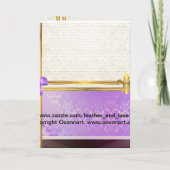 Mauve en crème damast bruiloft uitnodiging (Achterkant)
