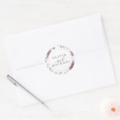 Mauve en Dusty Blue Floral bruiloft zegel (Envelop)