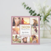 Mauve en Gold | 8 Fotoplein-gradustrie Aankondiging (Staand voorkant)