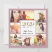 Mauve en Gold | 8 Fotoplein-gradustrie Aankondiging (Voorkant)