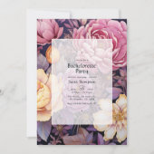 Mauve en Gold Bloemen Bachelorette Party Kaart (Voorkant)