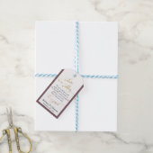 Mauve en Gold Welkom Liefde & Dankbaarheid Bruilof Cadeaulabel (Met Touw)