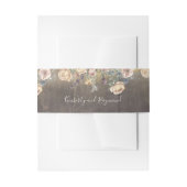 Mauve en goud bloemenrustieke bruiloft uitnodigingen wikkel (Voorkant Voorbeeld)