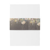 Mauve en goud bloemenrustieke bruiloft uitnodigingen wikkel (Achterkant Voorbeeld)