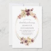 Mauve en gouden Vrijgezellenfeest Kaart (Voorkant)