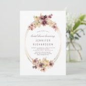 Mauve en gouden Vrijgezellenfeest Kaart (Staand voorkant)